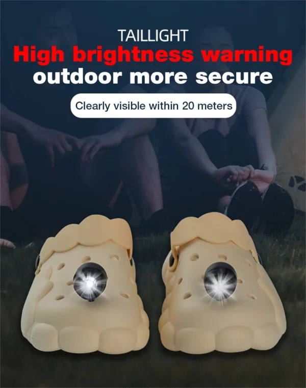 Headlight For Croc Small Lights For Croc Shoes Decoration Shoe Accessories Lights Charms Outdoor Night Running Walking Headlight